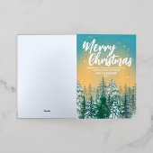 Vrolijk kerstfeest Eenvoudig Modern wit script vak Folie Wenskaart (Buiten Laag)