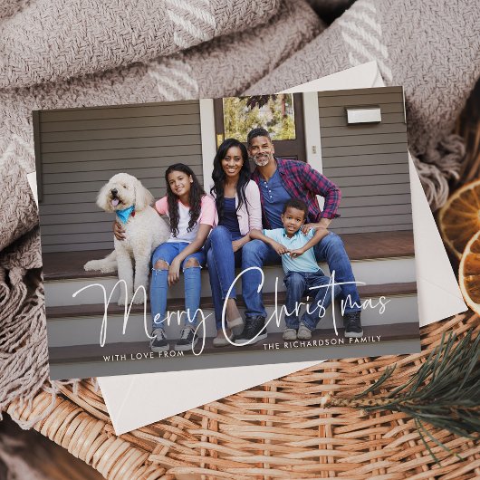 Vrolijk kerstfeest | Eenvoudig script voor meerder Feestdagenkaart