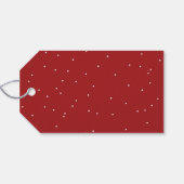 Vrolijk kerstfeest eenvoudig vetgedrukt script rod cadeaulabel (Achterkant Horizontaal)