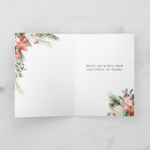 vrolijk kerstfeest | Eenvoudige bloem Feestdagen Kaart (Binnen)