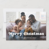 Vrolijk kerstfeest | Eenvoudige Boho-fotobedekking Feestdagenkaart (Voorkant)