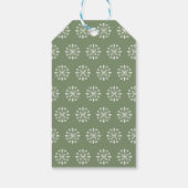 Vrolijk kerstfeest Eenvoudige groene elegante snow Cadeaulabel (Achterkant)