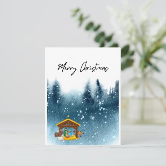 Vrolijk kerstfeest Eenvoudige Kaart (Staand voorkant)