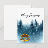 Vrolijk kerstfeest Eenvoudige Kaart (Voorkant / Achterkant)