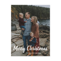 Vrolijk Kerstfeest eenvoudige klassieke familie Fo