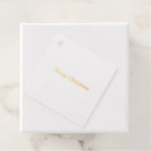 Vrolijk kerstfeest eenvoudige minimale folie cadea bedankjes labels (Met doos)