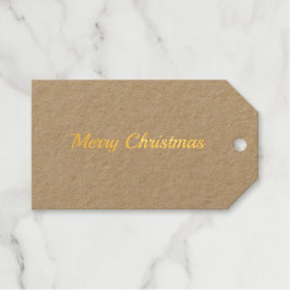 Vrolijk kerstfeest eenvoudige minimale folie cadea cadeaulabels