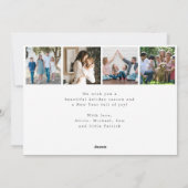 Vrolijk kerstfeest, eenvoudige, minimalistische mu feestdagenkaart (Achterkant)