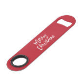 Vrolijk kerstfeest Eenvoudige Red Bottle Opener Speed Flessenopener (Achterkant Gekanteld)