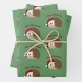 Vrolijk kerstfeest! Egel Inpakpapier Vel (In situ)