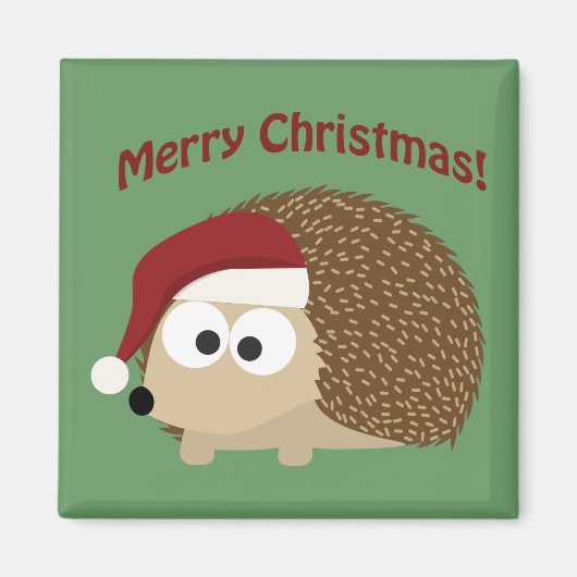 Vrolijk kerstfeest! Egel Magneet (Voorkant)