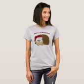 Vrolijk kerstfeest! Egel T-shirt (Voorkant volledig)