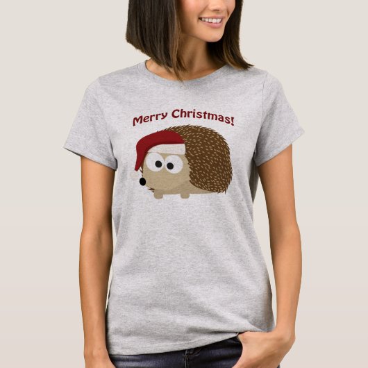 Vrolijk kerstfeest! Egel T-shirt (Voorkant)