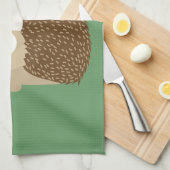 Vrolijk kerstfeest! Egel Theedoek (Quarter Fold)