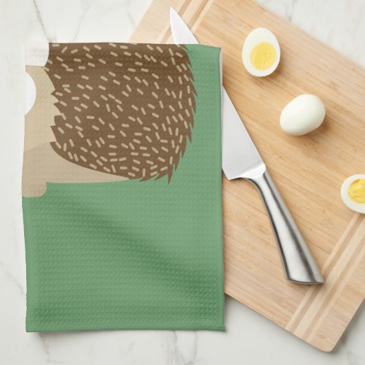 Vrolijk kerstfeest! Egel Theedoek (Quarter Fold)