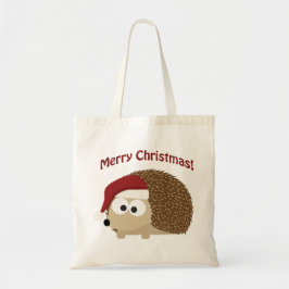Vrolijk kerstfeest! Egel Tote Bag