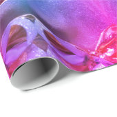 Vrolijk kerstfeest Elegant Blauw en Roze Manuscrip Cadeaupapier (Rol Hoek)