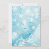 Vrolijk kerstfeest Elegant Blue Cute Gnome Feestdagenkaart (Achterkant)