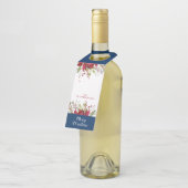 Vrolijk kerstfeest Elegant Botanical Holiday Flessenhanger (Schuin)