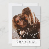 Vrolijk kerstfeest Elegant collage 4 Foto Holiday  Feestdagenkaart (Voorkant)