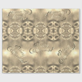 Vrolijk kerstfeest Elegant Faux Gold Foil Script Cadeaupapier (Vlak)