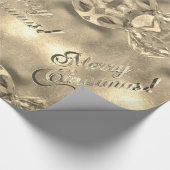 Vrolijk kerstfeest Elegant Faux Gold Foil Script Cadeaupapier (Hoek)