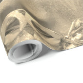 Vrolijk kerstfeest Elegant Faux Gold Foil Script Cadeaupapier (Rol Hoek)