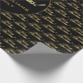 Vrolijk kerstfeest Elegant Faux Gold Foil script Cadeaupapier (Hoek)
