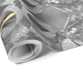 Vrolijk kerstfeest Elegant Faux Silver Gold Script Cadeaupapier (Rol Hoek)