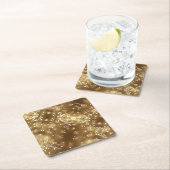 Vrolijk kerstfeest Elegant Festive String of Light Kartonnen Onderzetters (Insitu)