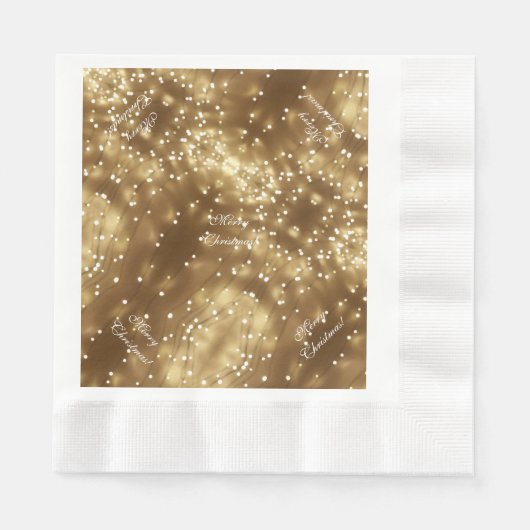 Vrolijk kerstfeest Elegant Festive String of Light Servetten (Voorkant)