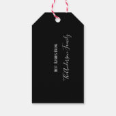 Vrolijk kerstfeest Elegant Glitter Gift Labels Cadeaulabel (Achterkant)