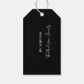 Vrolijk kerstfeest Elegant Glitter Gift Labels Cadeaulabel (Achterkant)