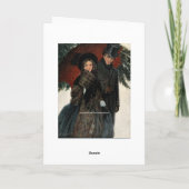 Vrolijk kerstfeest Elegant paar lopen Feestdagen Kaart (Achterkant)