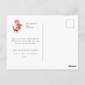 Vrolijk kerstfeest Elegant Red  Deer Briefkaart (Achterkant)