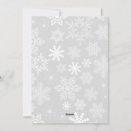 Vrolijk kerstfeest Elegant Red en Green Photo Feestdagenkaart (Achterkant)