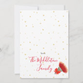 Vrolijk kerstfeest Elegant Red Floral Perfume (Achterkant)