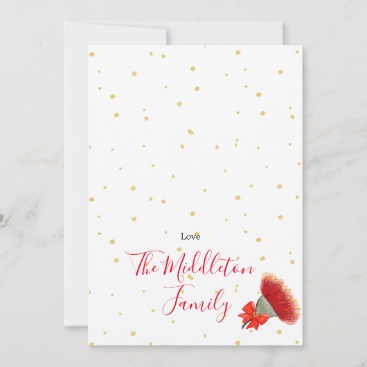 Vrolijk kerstfeest Elegant Red Floral Perfume (Achterkant)