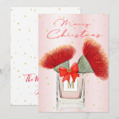 Vrolijk kerstfeest Elegant Red Floral Perfume (Voorkant / Achterkant)