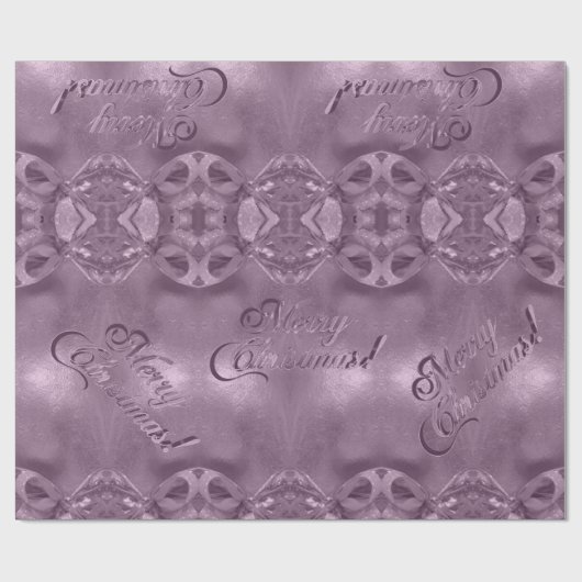 Vrolijk kerstfeest Elegant script Luxureus Roze Cadeaupapier (Vlak)