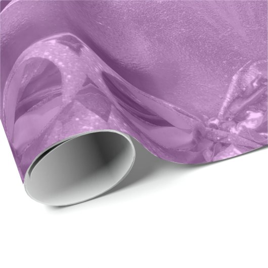 Vrolijk kerstfeest Elegant script Modern Roze Cadeaupapier (Rol Hoek)