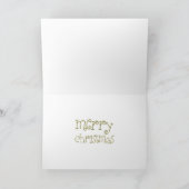 Vrolijk kerstfeest Elegant Typografie Gold Glitter Feestdagen Kaart (Binnen)