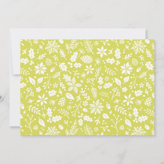 Vrolijk kerstfeest Elegant White Script Overlay Feestdagenkaart (Achterkant)