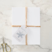 Vrolijk Kerstfeest Elegante eenvoudige Snowflake c Cadeaulabels (Met Koord)