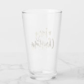 Vrolijk Kerstfeest Elegante Faux Goud Typografie C Glas (Achterkant)