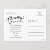 Vrolijk Kerstfeest Elegante Foto met Tekst Overlay Feestdagenkaart (Achterkant)