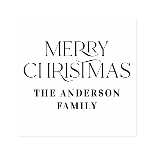 Vrolijk kerstfeest elegante moderne typografie rubberstempel (Afrduk)