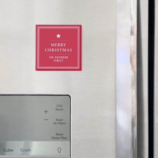 Vrolijk Kerstfeest Elegante Stijlvolle Chic Grieks Magneet (Insitu (Koelkast))