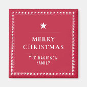 Vrolijk Kerstfeest Elegante Stijlvolle Chic Grieks Magneet (Voorkant)