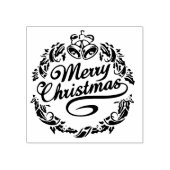 Vrolijk Kerstfeest Elegante Winter Feestdagen Tree Rubberstempel (Afrduk)